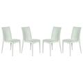 Kd Americana 35 x 16 in. Weave Mace Indoor & Outdoor Armless Dining Chair, White, 4PK KD3036429